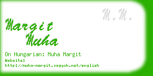 margit muha business card